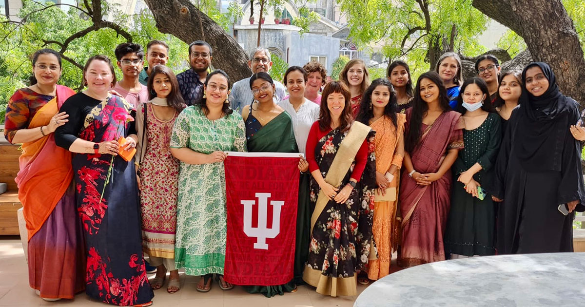 The team at the closing ceremony at the IU Delhi Gateway Office